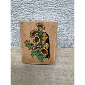 Rubber Stampede Rubber Stamp Peeking Sunflwers Pocahontas